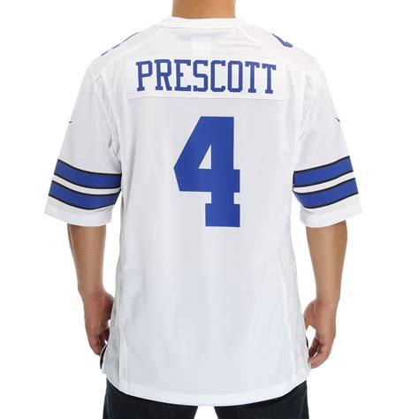 dallas cowboys dak prescott nike white game replica jersey|5t dallas cowboys jersey.